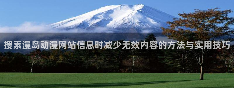 蛙漫屋:搜索漫岛动漫网站信息时减少无效内容的方法与实用技巧配图